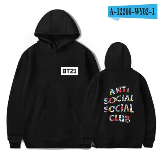 BTS Cartoon Style Hoodie and Merchandise Hoodie