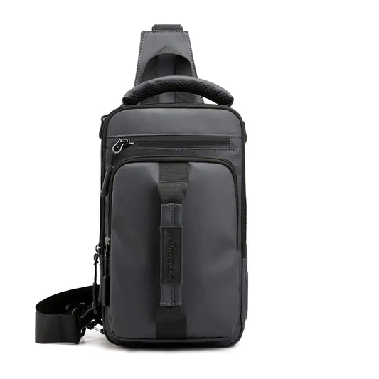 Sling Bag for Men & Women Waterproof Shoulder Daypack Crossbody Backpack for Travel Hiking with USB Charging Port