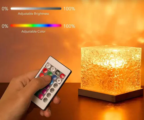 16-Color LED Water Ripple Projection Lamp