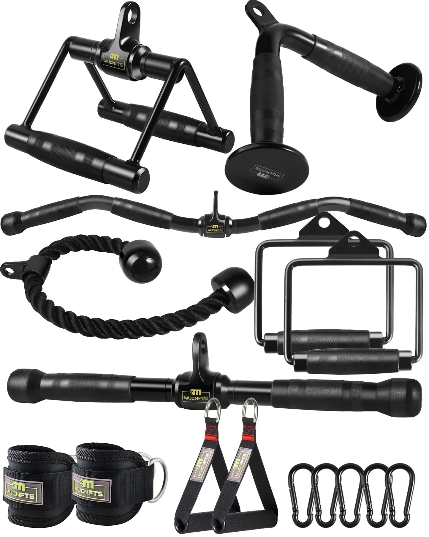 (9 peice) Cable Machine Accessories for Home Gym