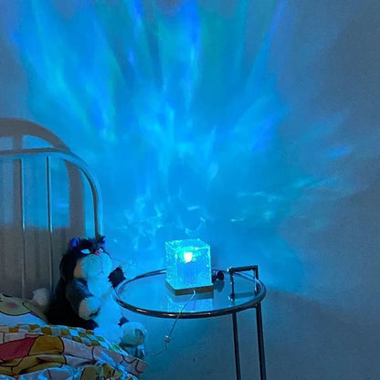 16-Color LED Water Ripple Projection Lamp