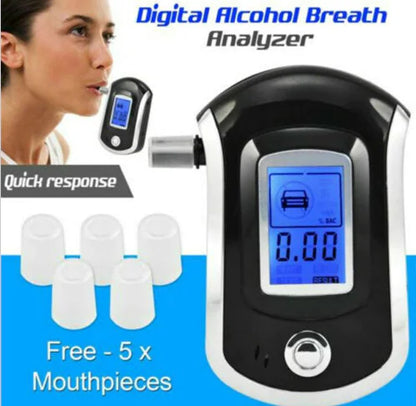 LCD Backlit Alcohol Breathalyzer Tool for Cars
